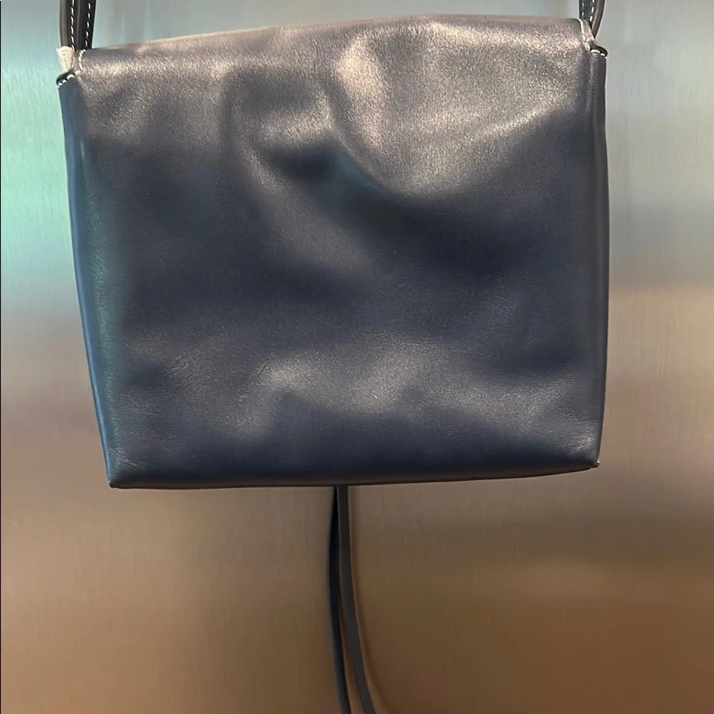 Tory Burch Navy Structured Crossbody Bag with Logo - Picture 3 of 4